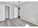 Bedroom with closet and doorway, featuring neutral paint and carpeted floors at 8902 Temple Park Dr, Tampa, FL 33637