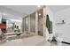 The bathroom has a large step in shower with built in bench and a granite vanity at 1545 Park N St, St Petersburg, FL 33710
