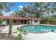 Backyard pool featuring brick trim and access to the home, creating a relaxing outdoor retreat at 1545 Park N St, St Petersburg, FL 33710