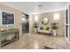 The condo lobby is well decorated with plants, seating, and artwork at 12077 Gandy N Blvd # 344, St Petersburg, FL 33702