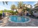 Serene pool area with palm trees and lounge chairs, perfect for relaxation at 12077 Gandy N Blvd # 344, St Petersburg, FL 33702