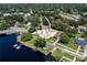 Aerial view of a vacant lot by the water, ready for construction, with easy access to nearby streets at 2517 N Riverside Dr, Tampa, FL 33602