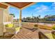 A covered patio offers a great view of the canal at 3889 Pompano Se Dr # A, St Petersburg, FL 33705