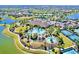An aerial shot of a community pool, complete with pools, and landscaping at 5426 Rushmere Ct, Palmetto, FL 34221