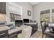 Convenient kitchen nook area with built in desk, shelving and a view to the backyard at 6307 Brevada Ln, Apollo Beach, FL 33572
