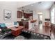 Cozy living room with an open view of the kitchen at 8811 Casablanca Way, Tampa, FL 33626