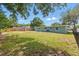 Large backyard with a well-maintained lawn and privacy fence, perfect for outdoor activities at 1415 Ridge Ave, Clearwater, FL 33755