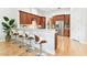 Bright kitchen with breakfast bar, stainless steel appliances, and ample counter space at 15005 Lake Emerald Blvd, Tampa, FL 33618