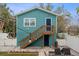 Unique two-story home with private backyard access via wooden stairs at 3030 5Th N Ave, St Petersburg, FL 33713