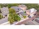 Back aerial view of home with pool, balcony, and well-manicured landscaping in residential area at 310 8Th N Ave, St Petersburg, FL 33701
