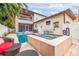 Beautiful private pool with tropical landscaping and an outdoor bar area at 310 8Th N Ave, St Petersburg, FL 33701
