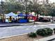 Vibrant street market featuring various vendors and food stalls with tents lining the avenue at 458 Grant St, Dunedin, FL 34698