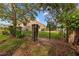 Gated backyard with a brick perimeter and green grass at 4154 Pinelake Ln # 101, Tampa, FL 33618