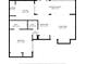Detailed floor plan showcasing the layout of the home, including bedroom, kitchen, living room, and screened porch at 4154 Pinelake Ln # 101, Tampa, FL 33618