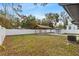 Spacious backyard with a covered patio and privacy fence, great for outdoor entertaining at 4420 Pompano Se Dr, St Petersburg, FL 33705