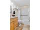 This bathroom offers a shower/tub combo, updated fixtures and a clean design at 2506 N Rocky Point Dr # 272, Tampa, FL 33607