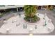 Outdoor workout area with different exercise machines nestled within a beautifully paved circular space at 2506 N Rocky Point Dr # 272, Tampa, FL 33607