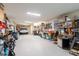 Spacious garage with lots of storage, work benches, and space for parking at 9341 Blind Pass Rd, St Pete Beach, FL 33706