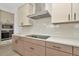 Modern kitchen featuring flat cooktop, sleek countertops and stainless appliances at 8421 Golden Beach Ct, Parrish, FL 34219