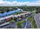 Breathtaking aerial view of colorful condos along the water, with the city skyline in the distance at 2424 W Tampa Bay Blvd # B201, Tampa, FL 33607
