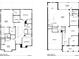 Detailed floor plan showcasing layout of first and second floors with kitchen, bedrooms, and living spaces at 1009 W Ohio Ave, Tampa, FL 33603