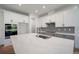 Modern kitchen boasts two-tone cabinetry, large island with a sink, and stainless steel appliances at 11892 Richmond Trl, Parrish, FL 34219