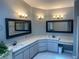 Bathroom with dual sinks, vanity, and ample counter space at 6919 Greenhill Pl, Tampa, FL 33617