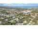 Wide aerial view of neighborhood featuring lush trees and waterfront view at 7312 7Th Nw Ave, Bradenton, FL 34209