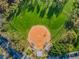 Aerial view of a pristine baseball field featuring a classic diamond layout and neat surroundings at 216 21St Ne Ave, St Petersburg, FL 33704