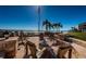 Inviting outdoor lounge area with beautiful views and outdoor seating at 800 S Gulfview Blvd # 101, Clearwater Beach, FL 33767