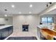 Bright kitchen featuring updated appliances, a butcher block station, and marble floors at 1753 Lucas Dr, Clearwater, FL 33759