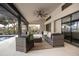 Stylish outdoor patio with comfortable seating and ample space for entertaining at 5809 Cruiser Way, Tampa, FL 33615
