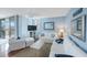 Comfortable living room with coastal decor, light blue walls, and lots of natural light at 6051 Sun Blvd # 504, St Petersburg, FL 33715