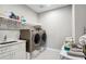 Well-organized laundry room with sink, cabinets, and modern washer and dryer at 4224 W Kensington Ave, Tampa, FL 33629