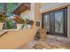 Welcoming front entrance featuring double doors with decorative glass, with potted plants and decor at 513 Suwanee Cir, Tampa, FL 33606