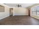 A large living room offers new floors, an open layout, and a welcoming entrance at 5130 Dr Martin Luther King Jr St S, St Petersburg, FL 33705