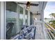 Enjoy water views from this updated balcony with updated furniture and sliding glass doors at 6093 Bahia Del Mar Cir # 375, St Petersburg, FL 33715