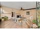 Outdoor patio with a picnic table, ceiling fan, and tile flooring at 1110 W Coral St, Tampa, FL 33602