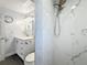Stylishly updated bathroom featuring a marble tiled shower stall and a modern vanity at 1600 Pennsylvania Ne Ave, St Petersburg, FL 33703
