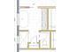 Detailed bathroom plan showcasing bathtub, toilet, walk-in shower, and double sink vanity for a complete layout view at 6708 Burlington Ave, St Petersburg, FL 33710