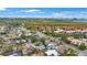 Aerial view of the residential area with homes, pools and lush greenery at 4701 Lodestone Dr, Tampa, FL 33615