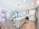 Modern kitchen with a large island, stainless steel appliances, and an open layout to the dining and living areas at 818 W Adalee St, Tampa, FL 33603