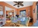Bright dining room with a modern glass table, comfortable seating, and city views at 130 4Th N Ave # 414, St Petersburg, FL 33701