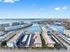 Aerial view of complex, canal, and harbor at 3010 59Th S St # 304, Gulfport, FL 33707