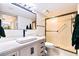 Bathroom featuring modern sink and shower at 5400 Park N St # 209, St Petersburg, FL 33709
