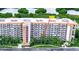 This shows the outside of the building and highlights unit #209 at 5400 Park N St # 209, St Petersburg, FL 33709