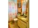 Bathroom featuring a vanity, a sink, and a shower curtain with sea life images at 4209 Amber Ridge Ln, Valrico, FL 33594