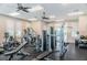 Well-equipped gym with modern exercise machines, weights, and ample space for a complete workout at 11127 Hudson Hills Ln, Riverview, FL 33579