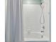 Shower features a white shower curtain and tile at 11127 Hudson Hills Ln, Riverview, FL 33579