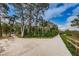 Concrete path in a community featuring mature trees and lush vegetation, ideal for an active lifestyle at 1120 Idlewild N Dr, Dunedin, FL 34698